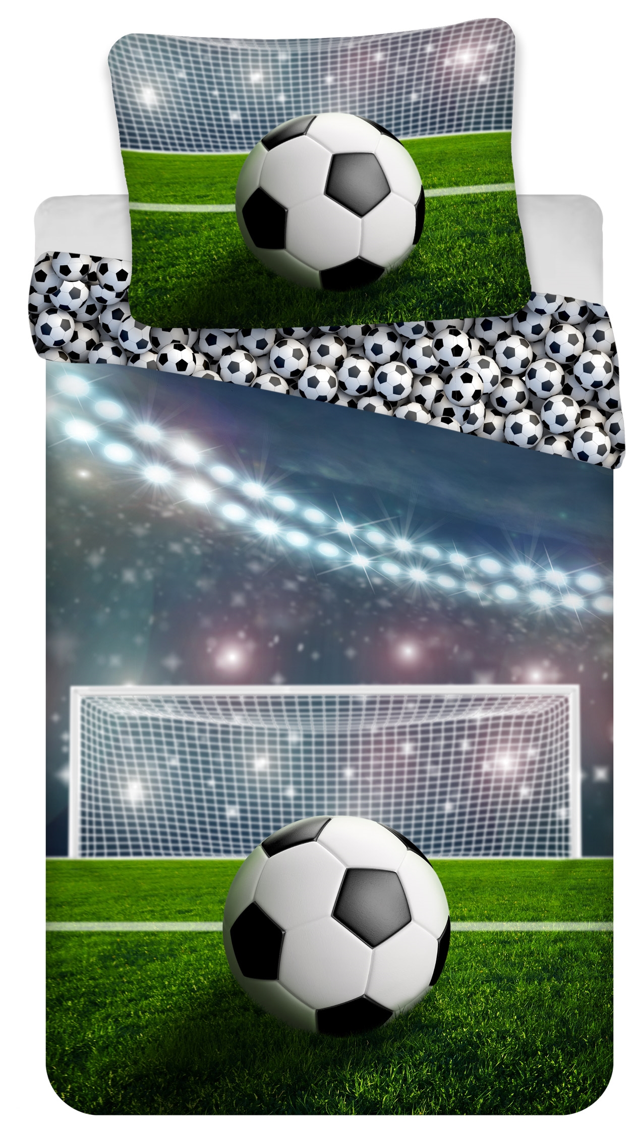 Voetbal beddengoed - 100% katoen - Junior beddengoed 100x140 cm