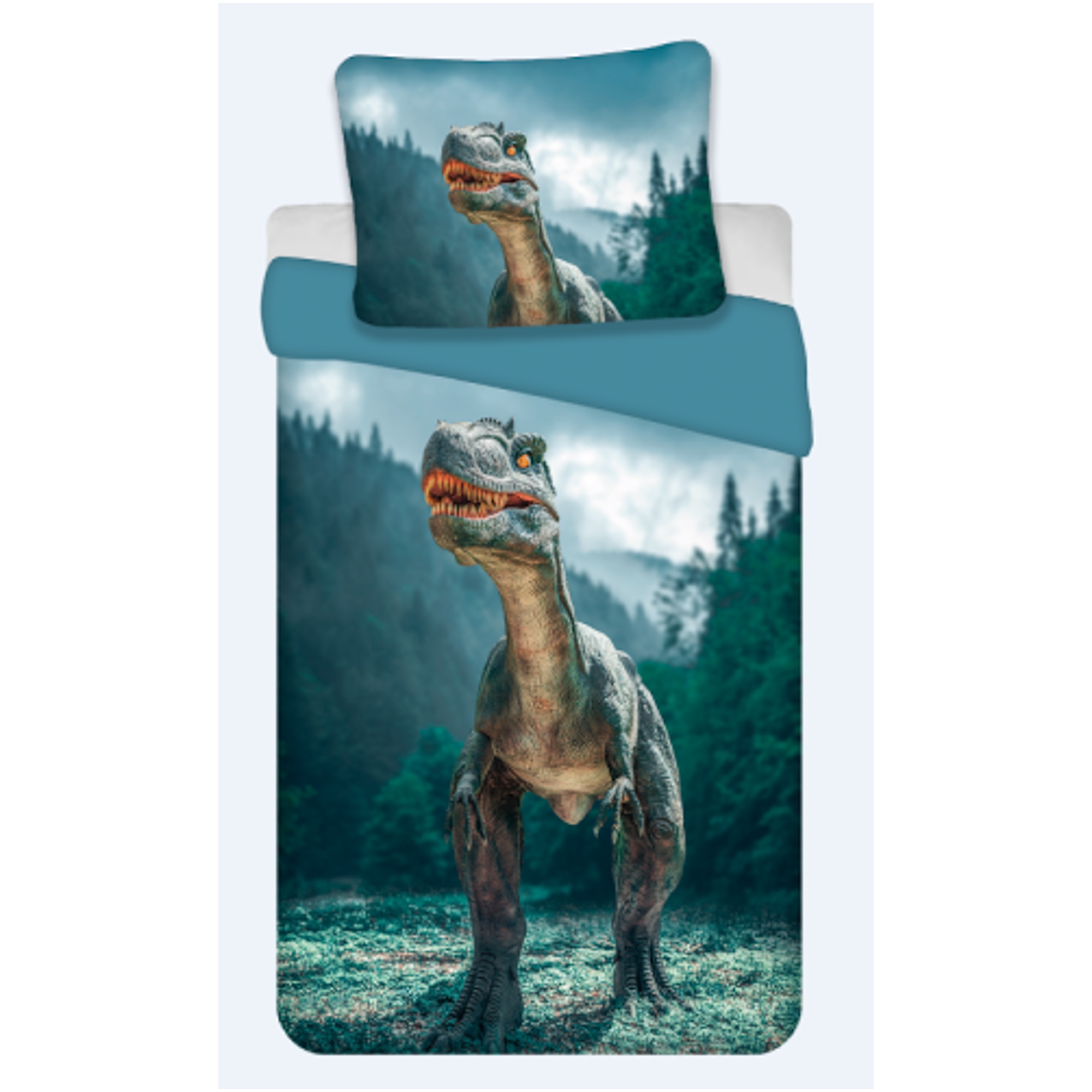 Dinosaur-beddengoed - 100% katoen - Junior beddengoed 100x140 cm - Raptor