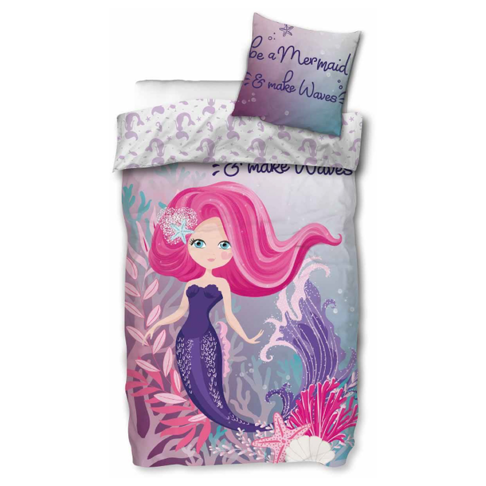 Zeemeermin beddengoed - 100% katoen - Junior dekbedovertrek 100x140 cm - Be a mermaid
