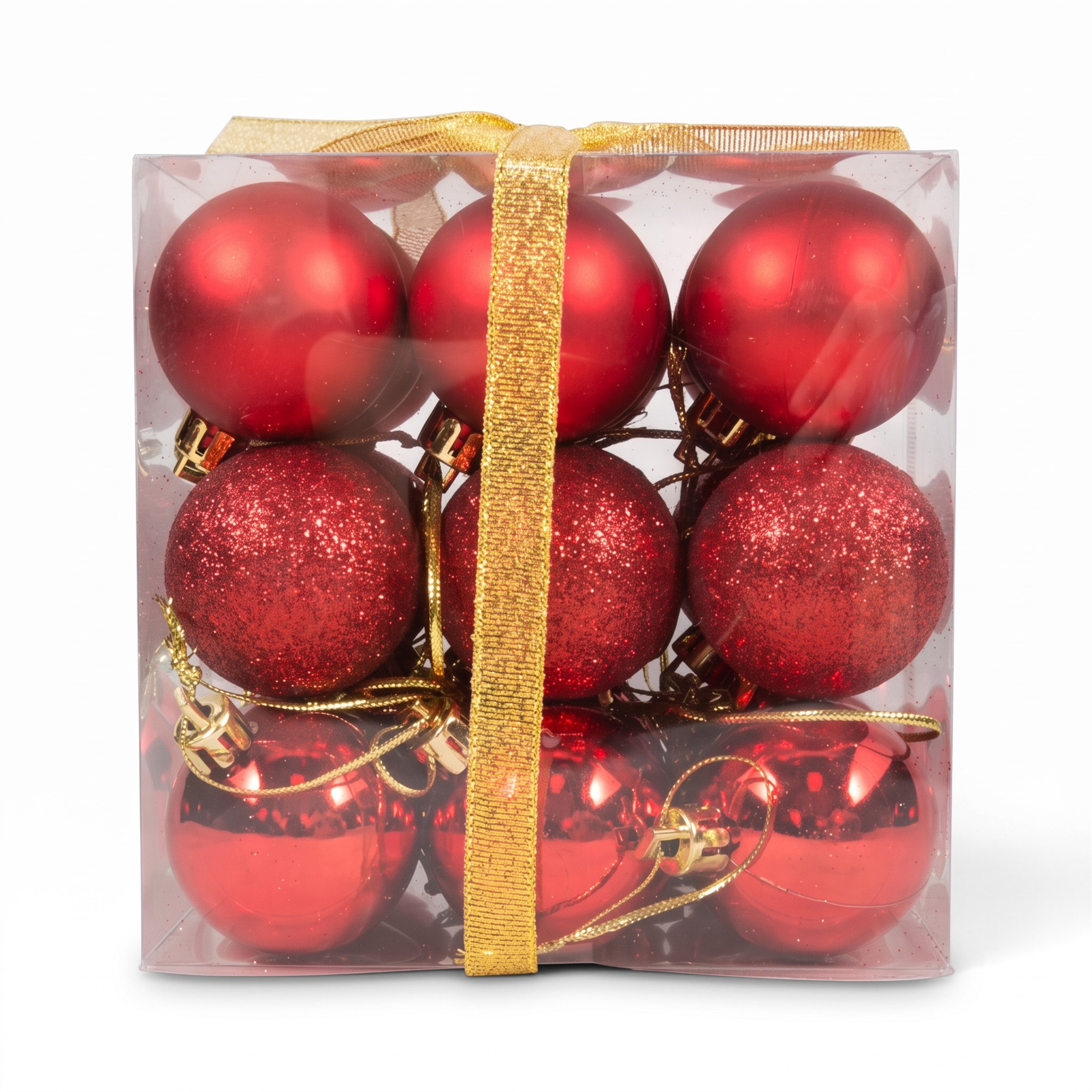 Kerstballen - Rood - Pak van 27 stuks Diameter 4 cm