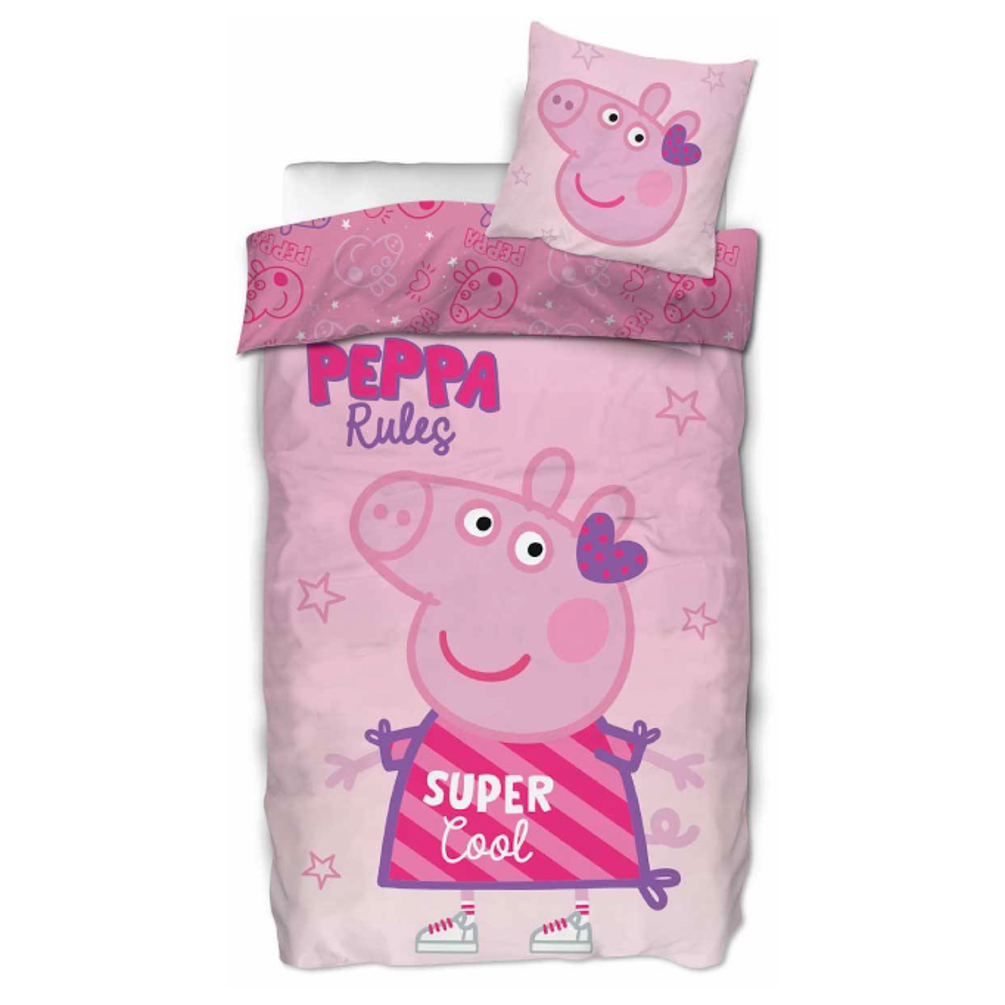 Peppa Big beddengoed - 100% katoen - Junior beddengoed 100x140 cm - Peppa rules