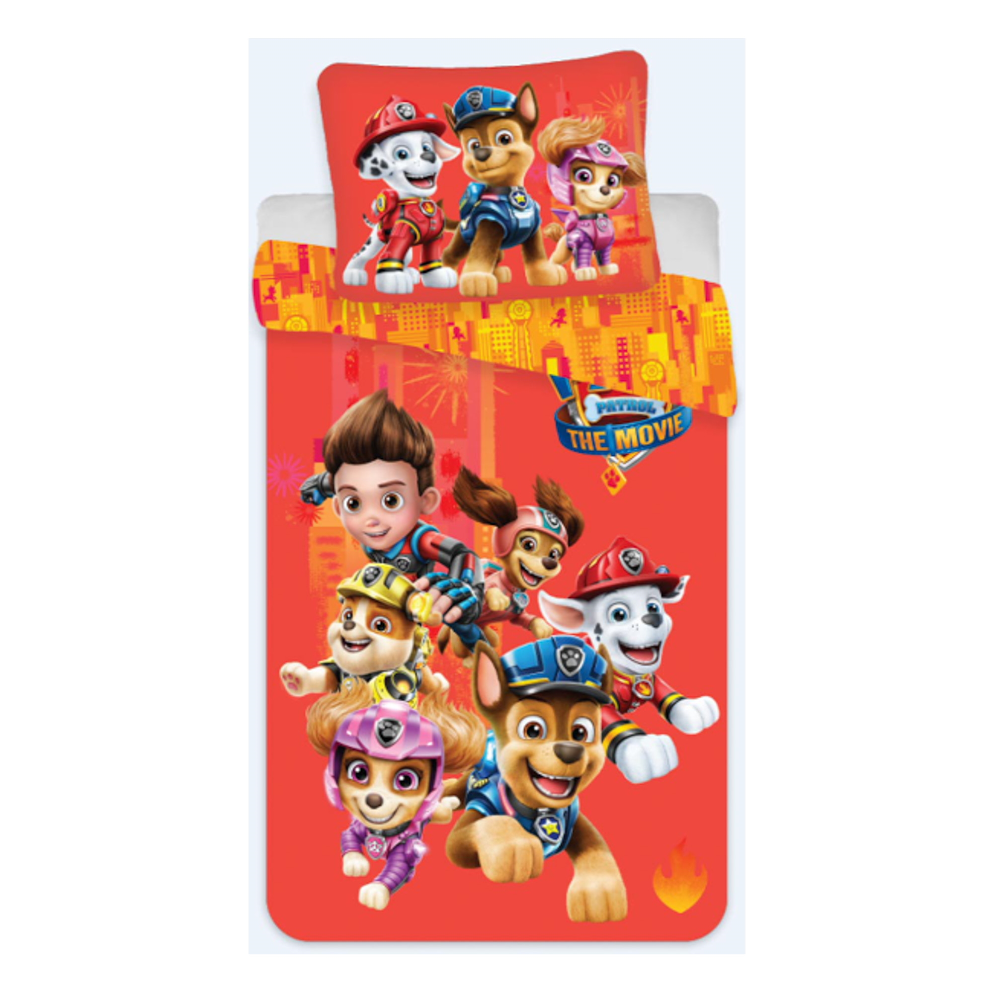Paw Patrol beddengoed - Team Paw Patrol - dekbedovertrek met 2-in-1 design - 100% katoenen beddengoedset