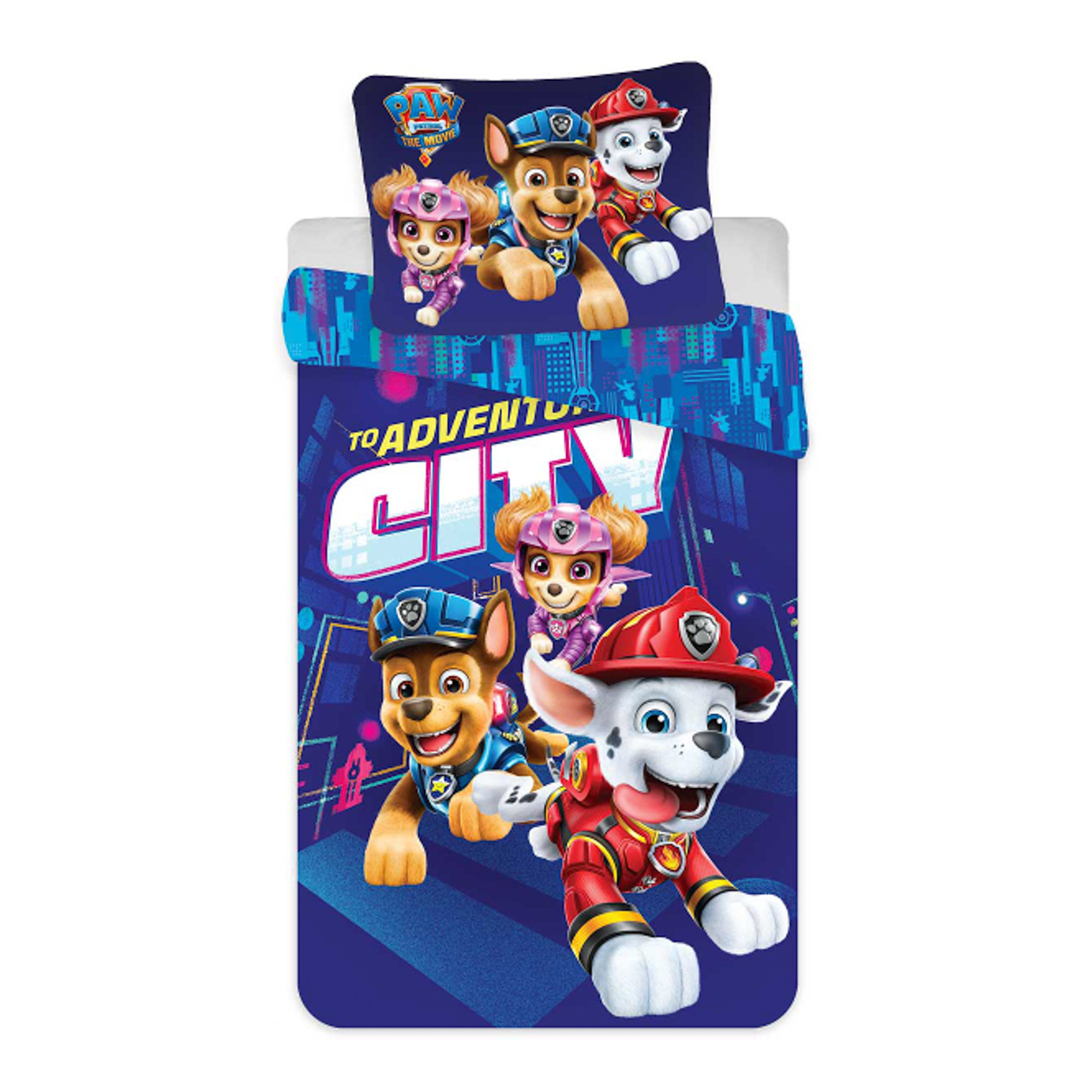 Paw Patrol beddengoed - 150x210 cm - Beddenset met 2 in 1 ontwerp - 100% katoen