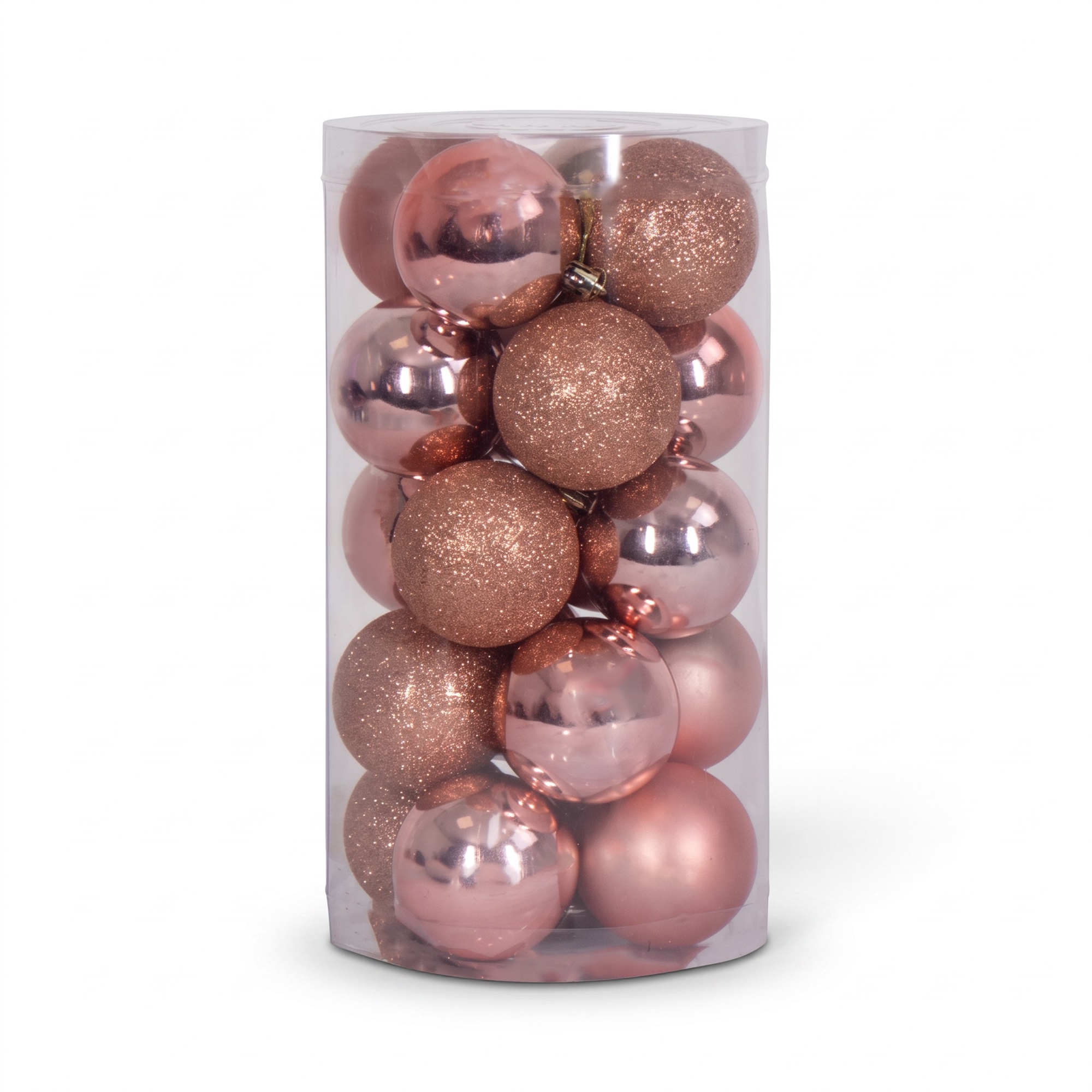 Kerstballen - 20 stuks roségoud - 6 cm in diameter - Mooie kerstboomversiering