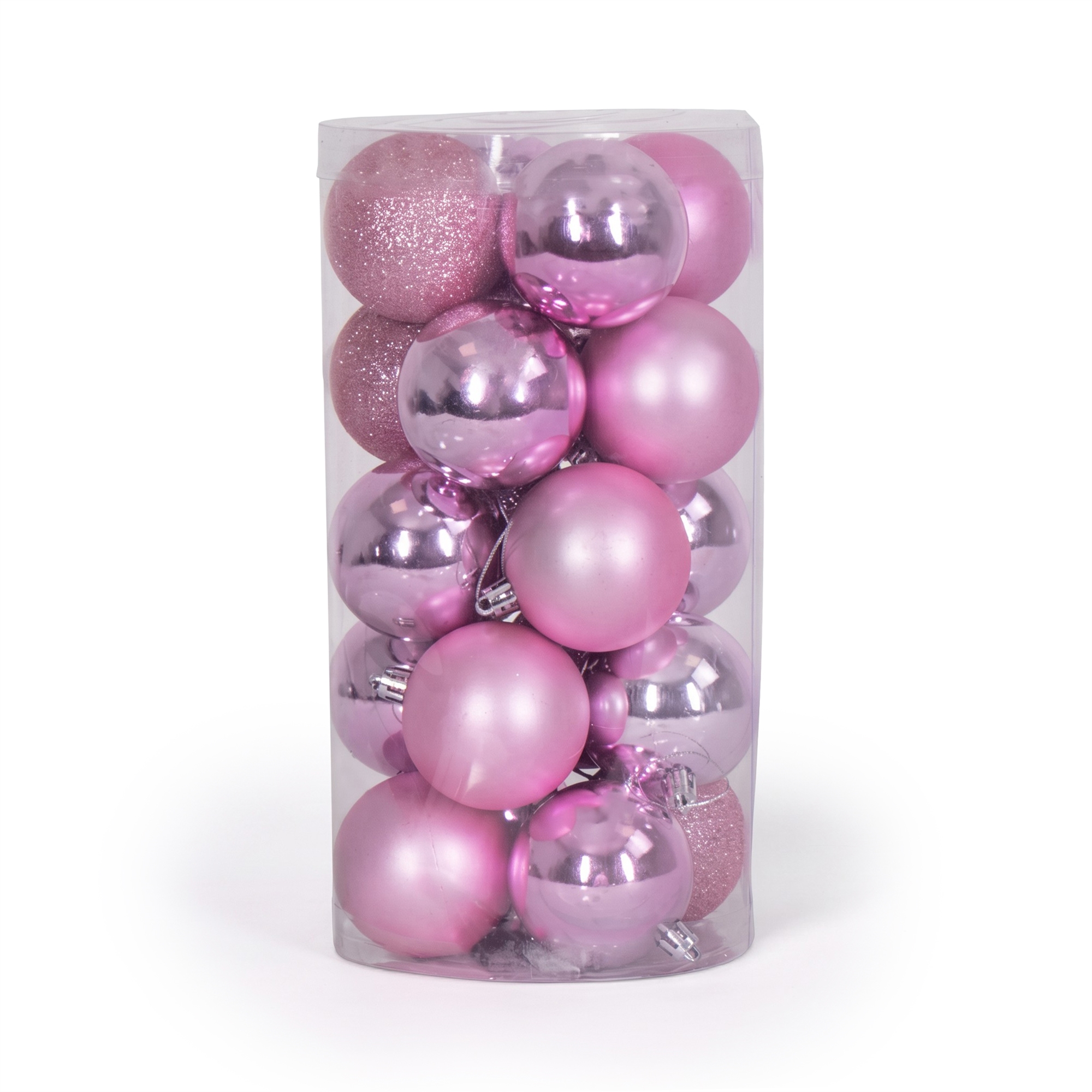 Kerstballen - 20 stuks Roze - 6 cm diameter - Mooie kerstboomversiering