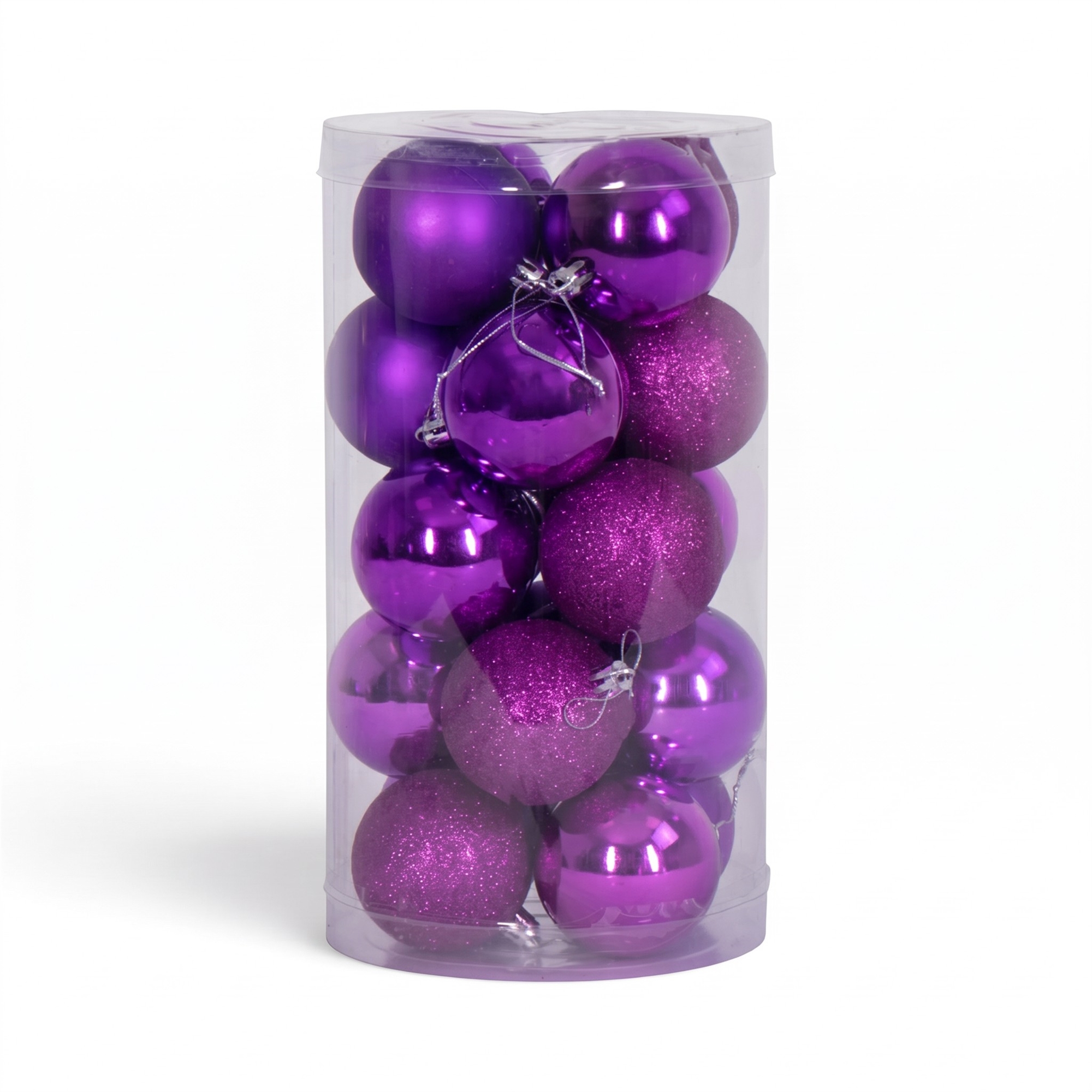 Kerstballen - 20 stuks paars - 6 cm in diameter - Mooie kerstboomdecoratie