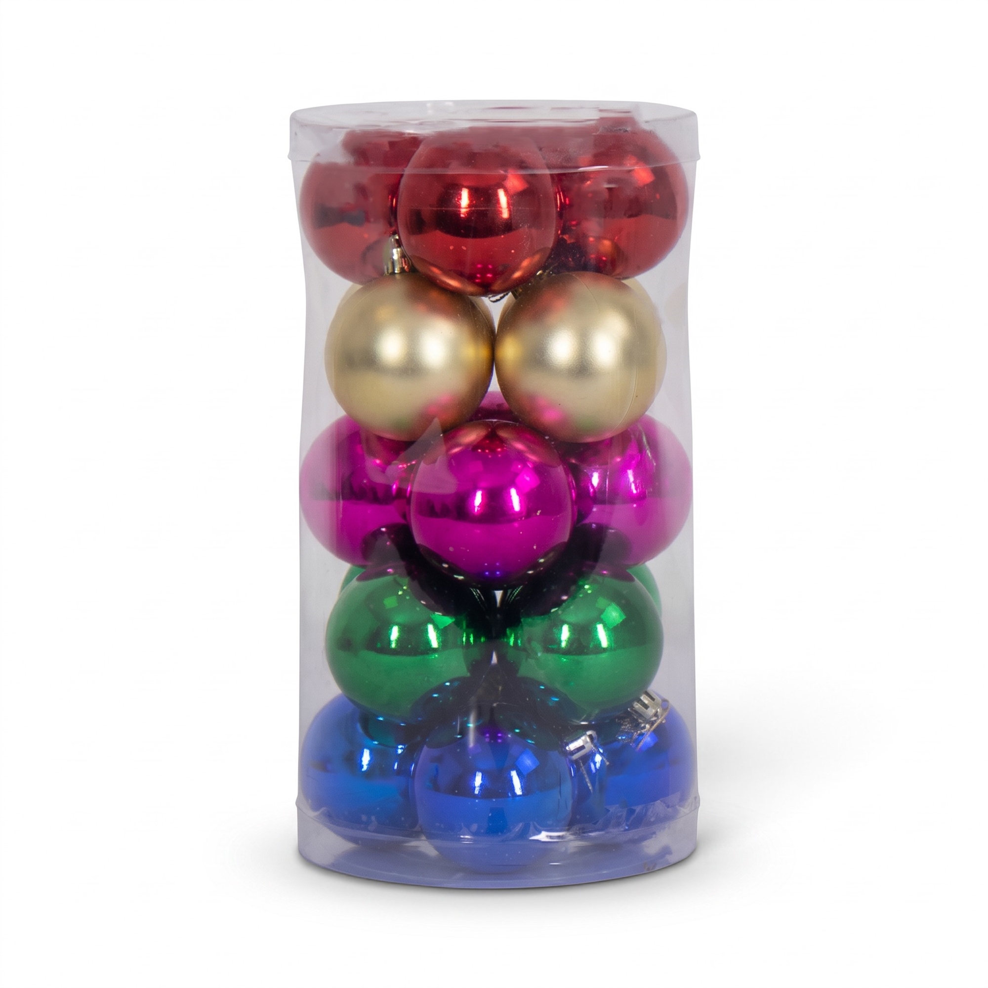 Kerstballen - 20 stuks in 5 kleuren - 6 cm diameter - Mooie kerstboomversiering