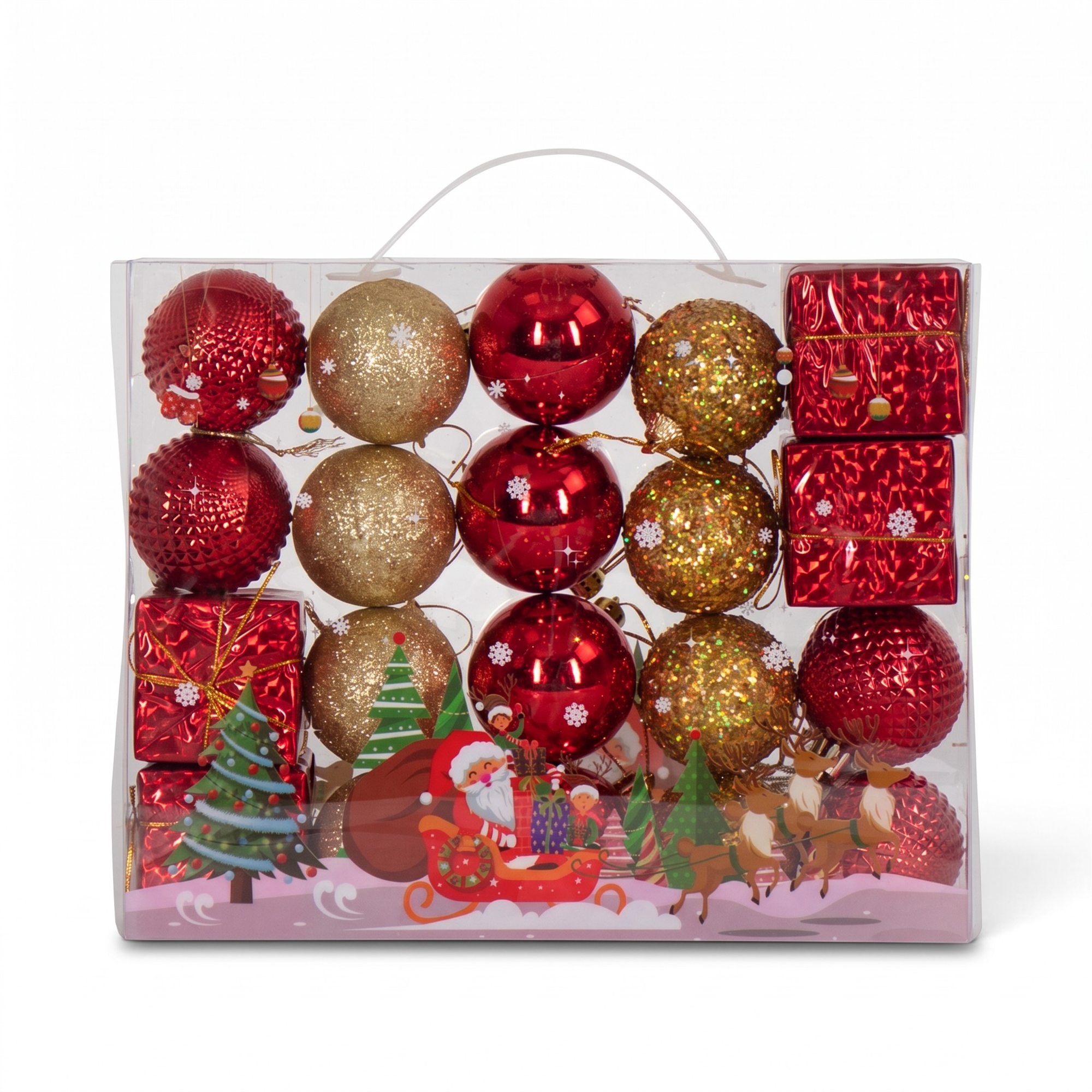 Kerstballen - 20 st. Rood en goudkleurig - 5 cm doorsnede - Prachtige kerstboomdecoratie en cadeaus