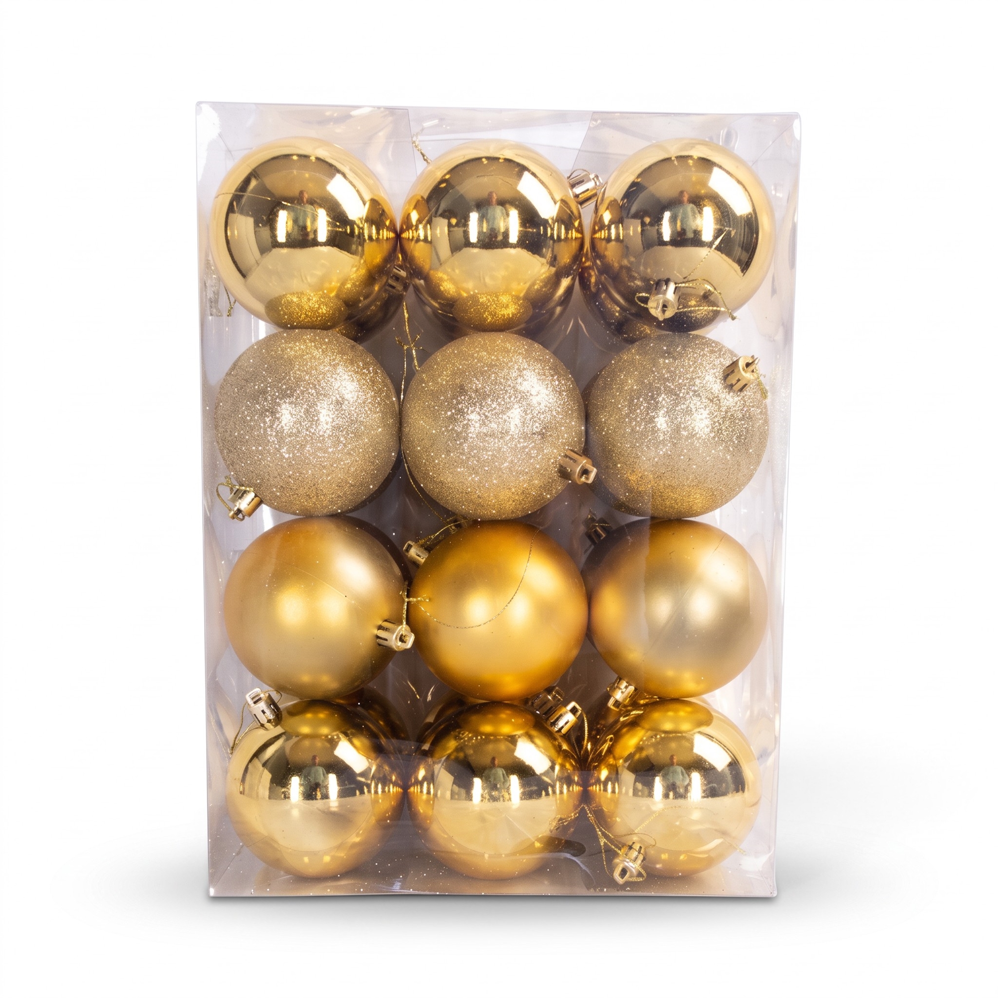 Kerstballen - Goud - Verpakking van 24 stuks Afmeting: 8 cm in doorsnee