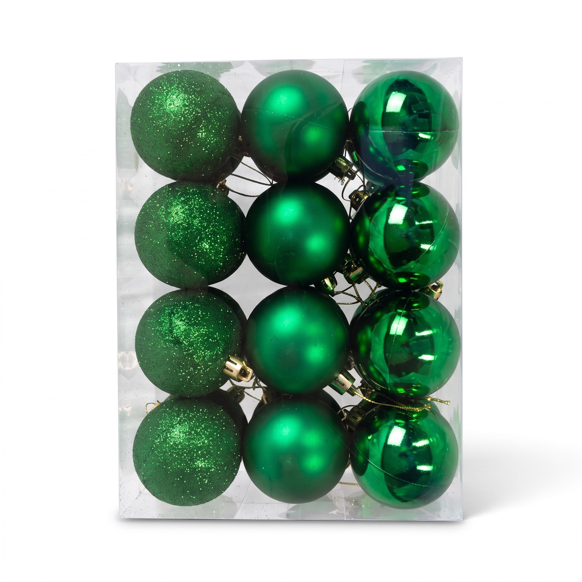 Kerstballen - Groen - Verpakking van 24 stuks Diameter: 6 cm