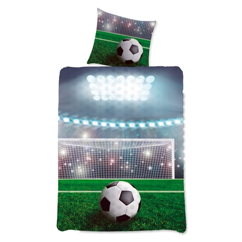 Voetbal beddengoed - 140x200 cm - Strafschop - Dekbedovertrek met 2 designs - 100% katoenen beddengoedset
