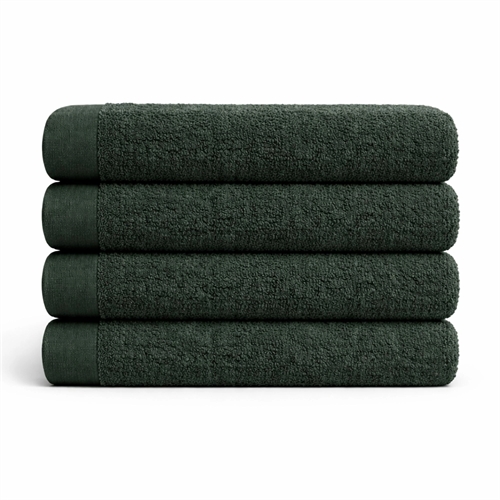 Katoenen handdoek - 100% katoen - Badlaken 100x150 cm - Papaver - Donkergroen