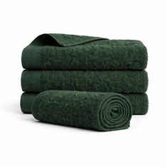Katoenen handdoek - 100% katoen - Klaproos - Donkergroen