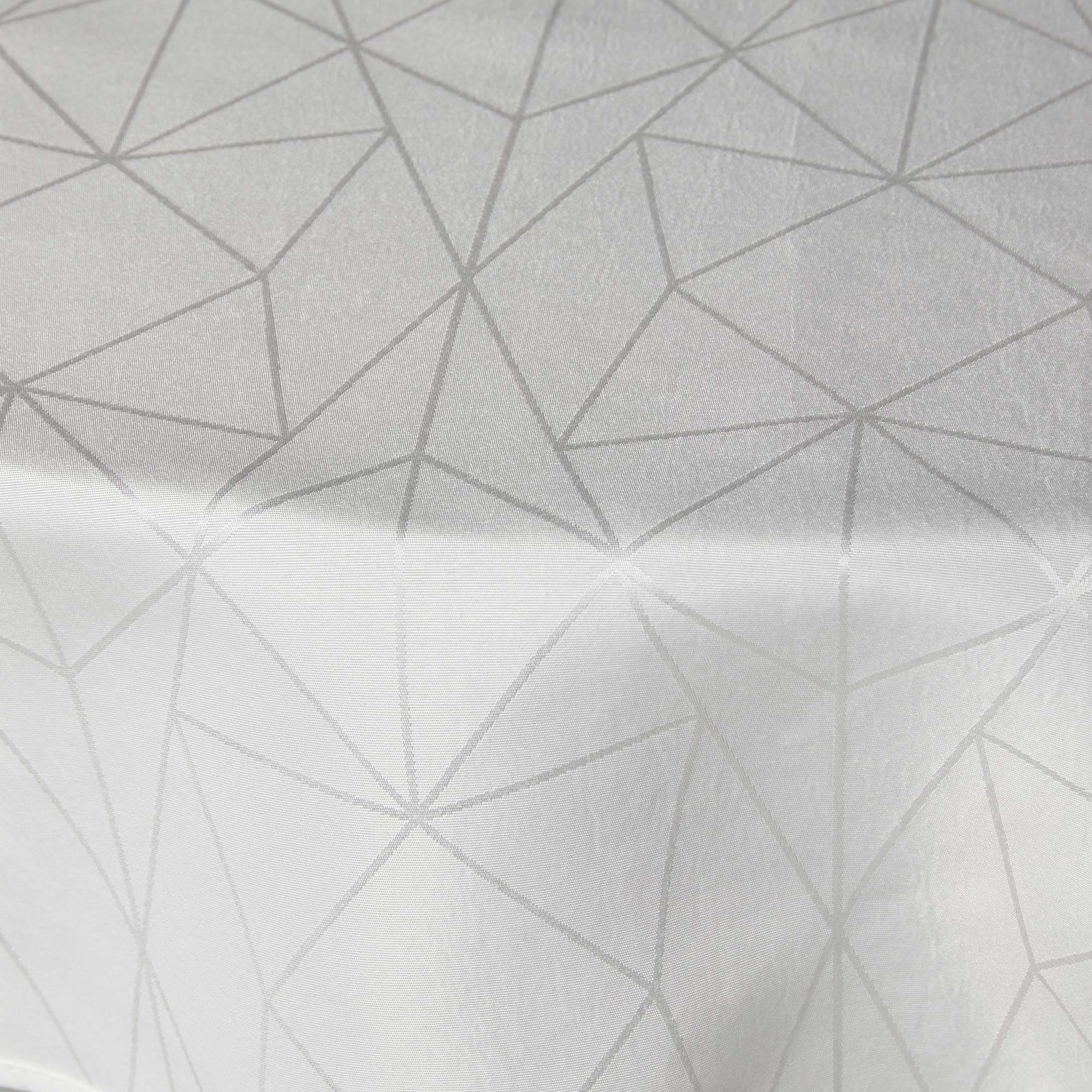 Wit rond tafelkleed - Ø180 cm - Wit tafelkleed - Jacquard geweven tafelkleed - Exclusief feesttafelkleed