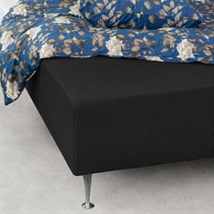 Boxspring hoeslaken 90x200 cm - Sort - 100% katoen satijn - Hoeslaken voor matras