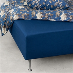 Zacht hoeslaken - Hoeslaken van 100% katoensatijn - Blauw boxlaken voor matras - By Night satijnen laken