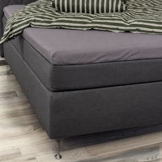 Hoeslaken 90x200x8 cm - Grijs - 100% katoen satijn - Hoeslaken voor topmatras