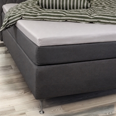 Bamboe hoeslaken voor topmatras 90x200x8 cm - Lichtgrijs - 100% natuurlijk bamboe - Laken voor topmatras