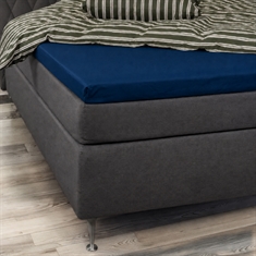 Zacht hoeslaken - 100% katoensatijn - 8 cm hoog - Blauw laken voor topmatras - By Night satijnen laken