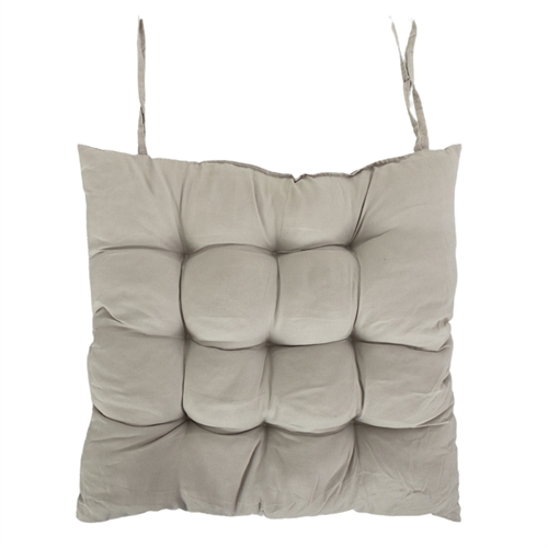 Stoelkussen - 35x35x6 cm - Effen grijs tuinkussen