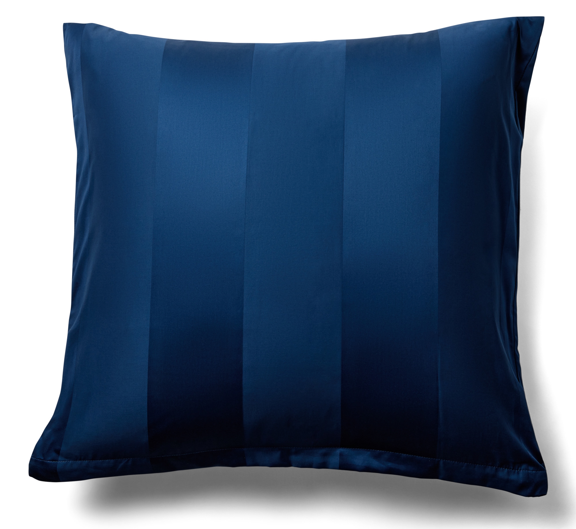 Kussensloop - 60x63 cm - 100% katoensatijn - Blauwe brede strepen