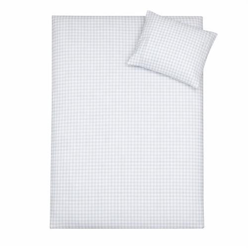 Geruit beddengoed - 100% katoen - Junior beddengoed 100x140 cm - Blauwe en witte ruiten