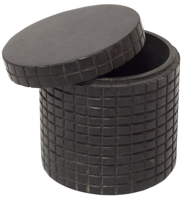 Opbergpot - Zwarte steen - Turiform - Solid - 11x10 cm
