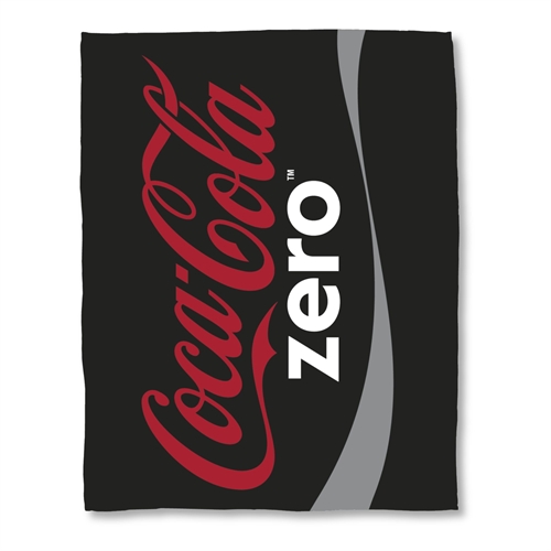 Kinderdeken - Coca Cola Zero - 150x200 cm - Zacht fleecedeken - Zwart