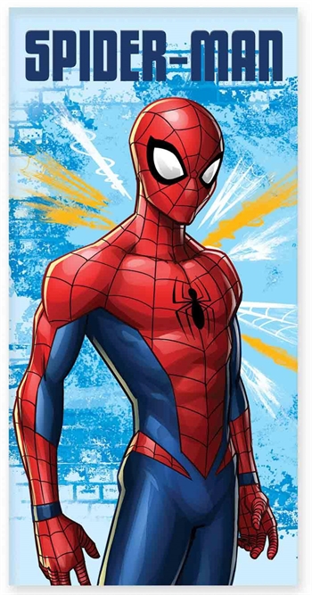Spiderman handdoek - 70x140 cm - 100% katoen - Zachte badhanddoek met de grote Marvelheld, Spiderman