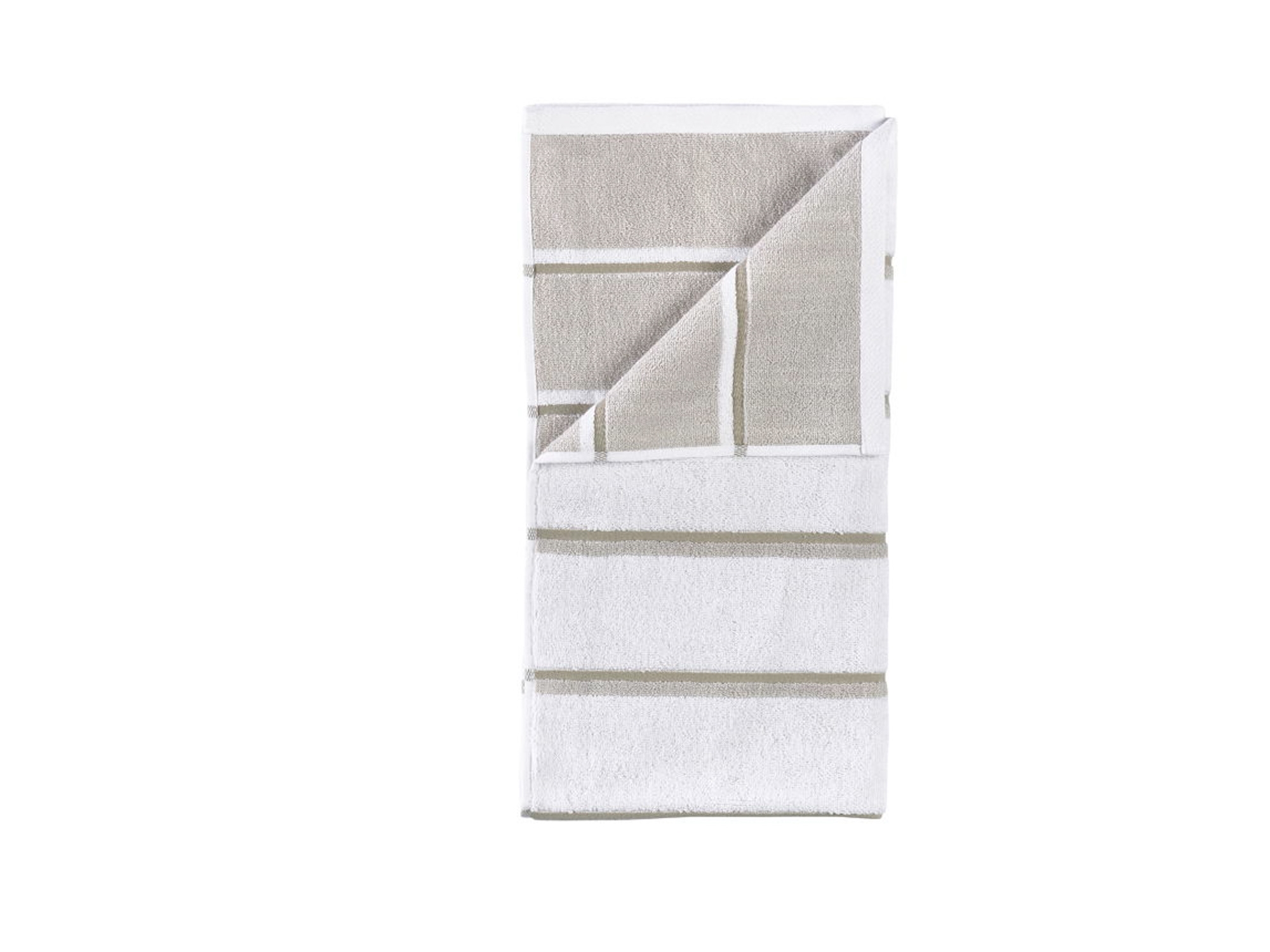 Handdoek - 100% katoen - Zone Denmark Sauna - Gestreept White