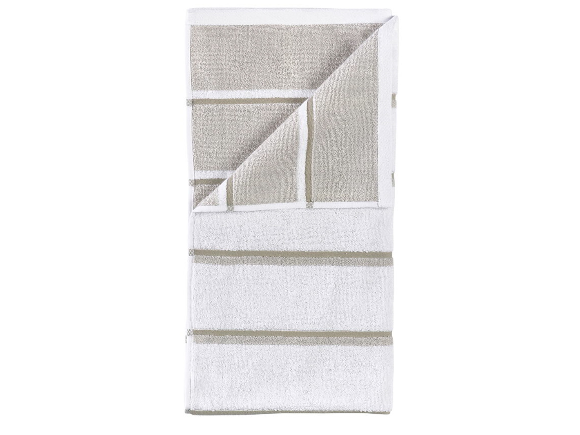 Handdoek - 100% katoen - Badhanddoek 70x140 cm - Zone Denmark Sauna - Gestreept White