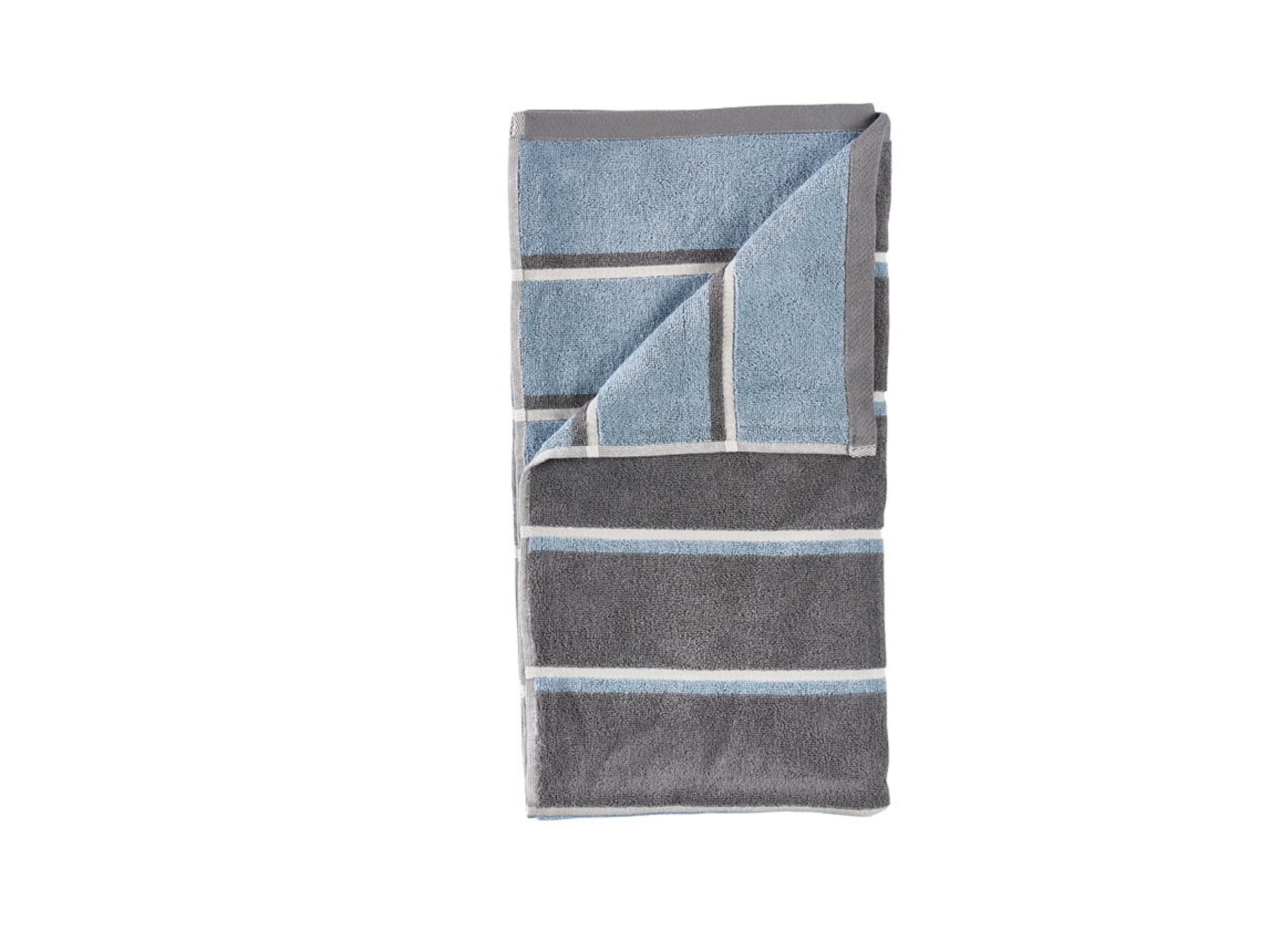 Handdoek - 100% katoen - Zone Denmark Sauna - Gestreept Grey