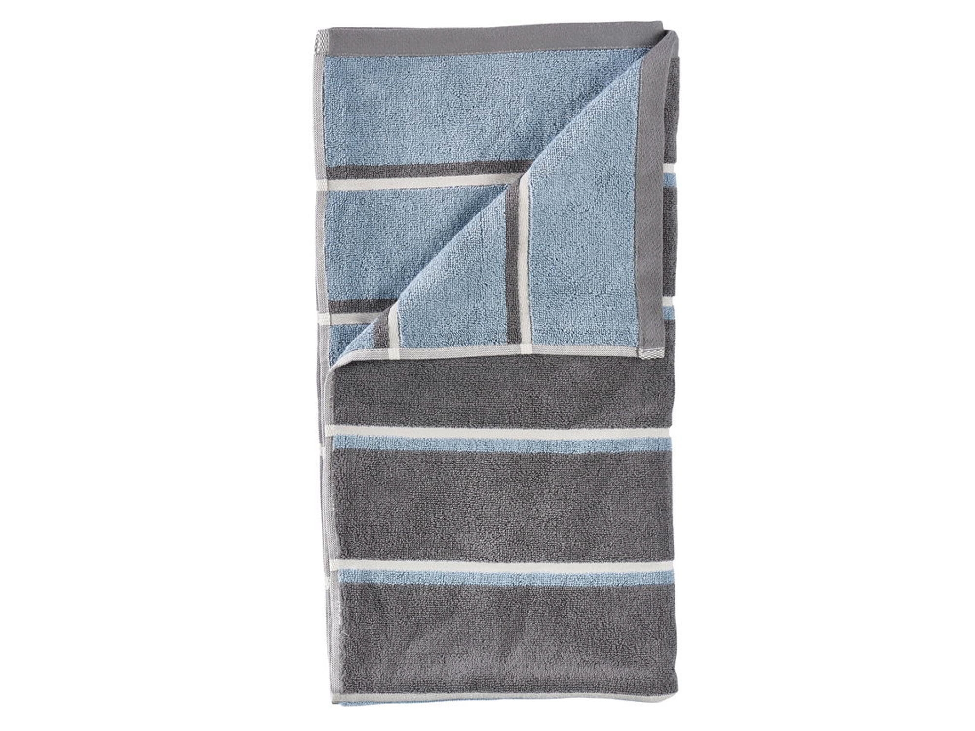 Handdoek - 100% katoen - Badhanddoek 70x140 cm - Zone Denmark Sauna - Gestreept Grey