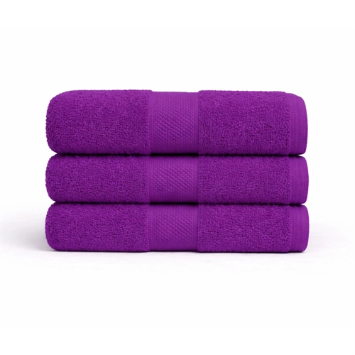 Katoenen handdoek - 100% katoen - 50x100 cm - Diamant - Paars