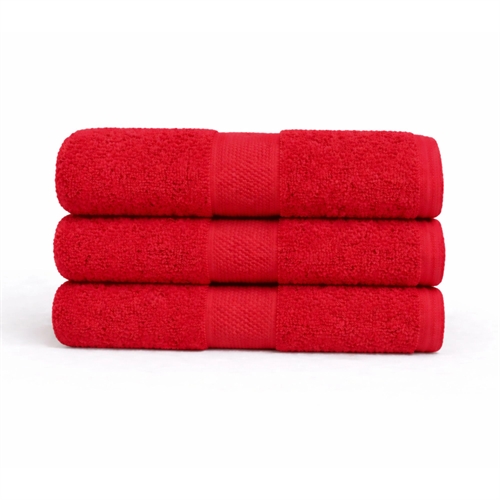 Katoenen handdoek - 100% katoen - Diamant - Rood