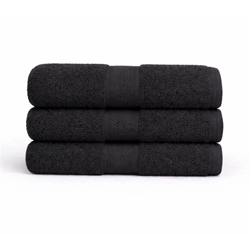 Katoenen handdoek - 100% katoen - 50x100 cm - Diamant - Zwart