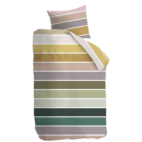 Auping beddengoed - 140x220 cm - Katoen satijn bedset - Brede strepen - Auping Poseidon Multi