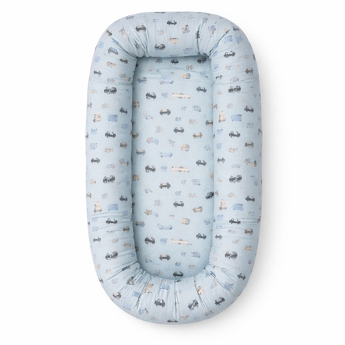 Babynest - 82x46x15 cm - Blauw met auto\'s