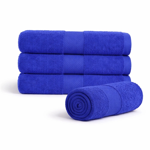 Katoenen handdoek - 100% katoen - 50x100 cm - Diamant - Blauw