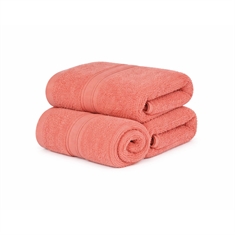 Katoenen handdoek - 100% katoen - Coral