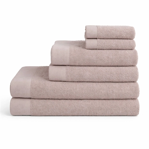 Katoenen handdoeken - 100% katoen - 6-pack - Klaproos - Roze