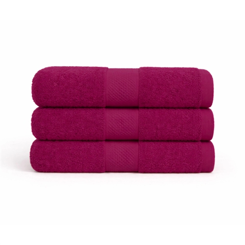 Katoenen handdoek - 100% katoen - 50x100 cm - Diamant - Aubergine