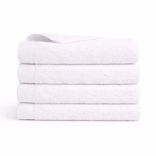 Katoenen handdoek - 100% katoen - Badhanddoek 70x140 cm - Klaproos - Wit