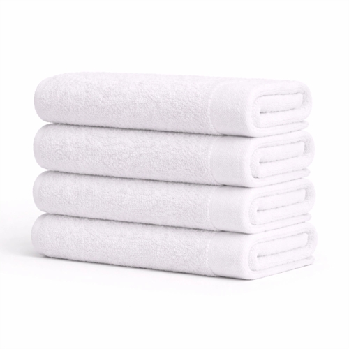 Katoenen handdoek - 100% katoen - badlaken 100x150 cm - Klaproos - Wit