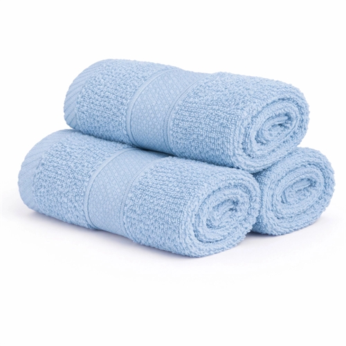 Katoenen washandje - 100% katoen - Washandje 30x30 cm - Diamant - Lichtblauw