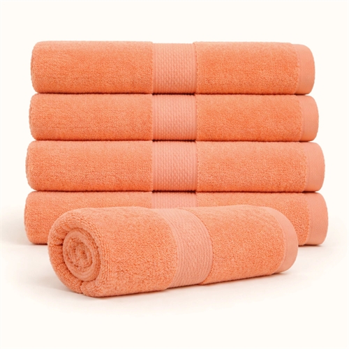 Katoenen handdoek - 100% katoen - Badhanddoek 70x140 cm - Diamant - Oranje