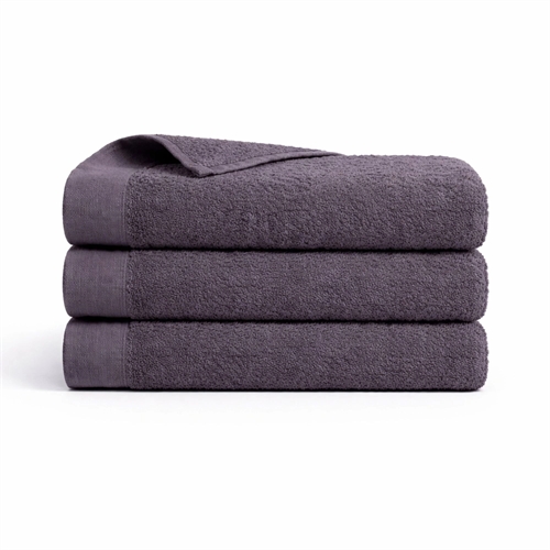 Katoenen handdoek - 100% katoen - Gastenhanddoek 40x60 cm - Klaproos - Donkergrijs