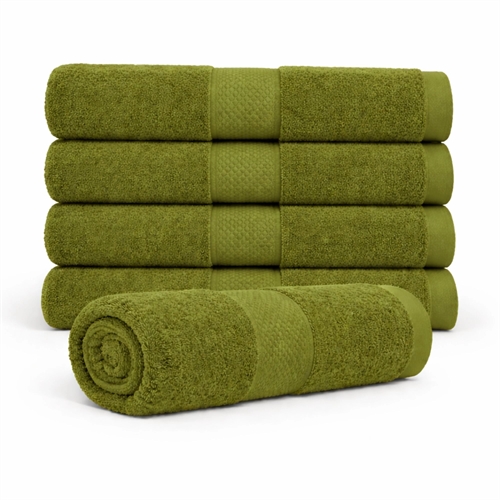 Katoenen handdoek - 100% katoen - Badhanddoek 70x140 cm - Diamant - Groen