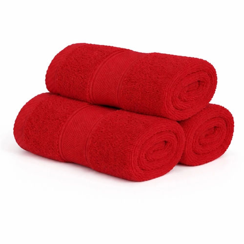 Katoenen washandje - 100% katoen - Washandje 30x30 cm - Diamant - Rood