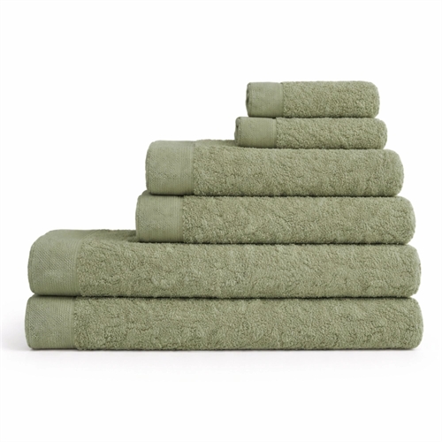 Katoenen handdoeken - 100% katoen - 6-pack - Valmue - lichtgroen